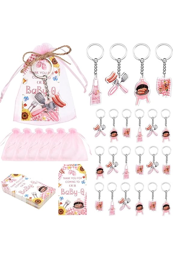 Party Favors Theme Baby-Shower Keychain Set