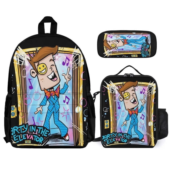 Party Fgteev Backpacks 3pcs Set Travel Hiking Camping Shoulders Bag Casual Daypacks Lunch Bag Pencil Case