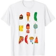 thumbnail image 1 of Party Food Caterpillar T-ShirtMen and women, White T-shirt, size: Extra large, 1 of 4