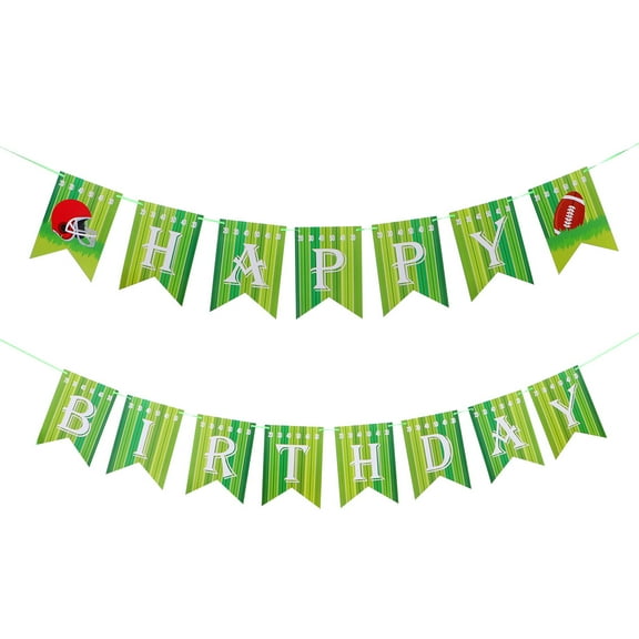 Party Football Birthday Supplies Bunting Decorations Banner Flag Rugby Garland Theme Baby Shower Decoration Bowl Game