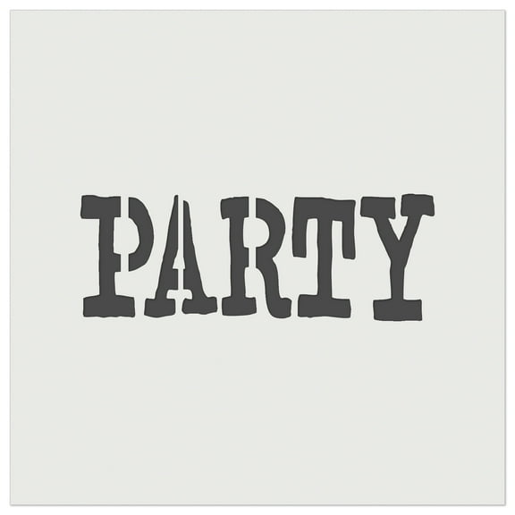 Party Fun Text DIY Cookie Wall Craft Stencil - 5.5 Inch