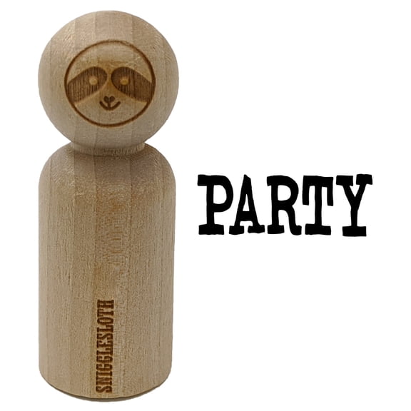 Party Fun Text Rubber Stamp for Scrapbooking Crafting Stamping - Small 3/4 Inch