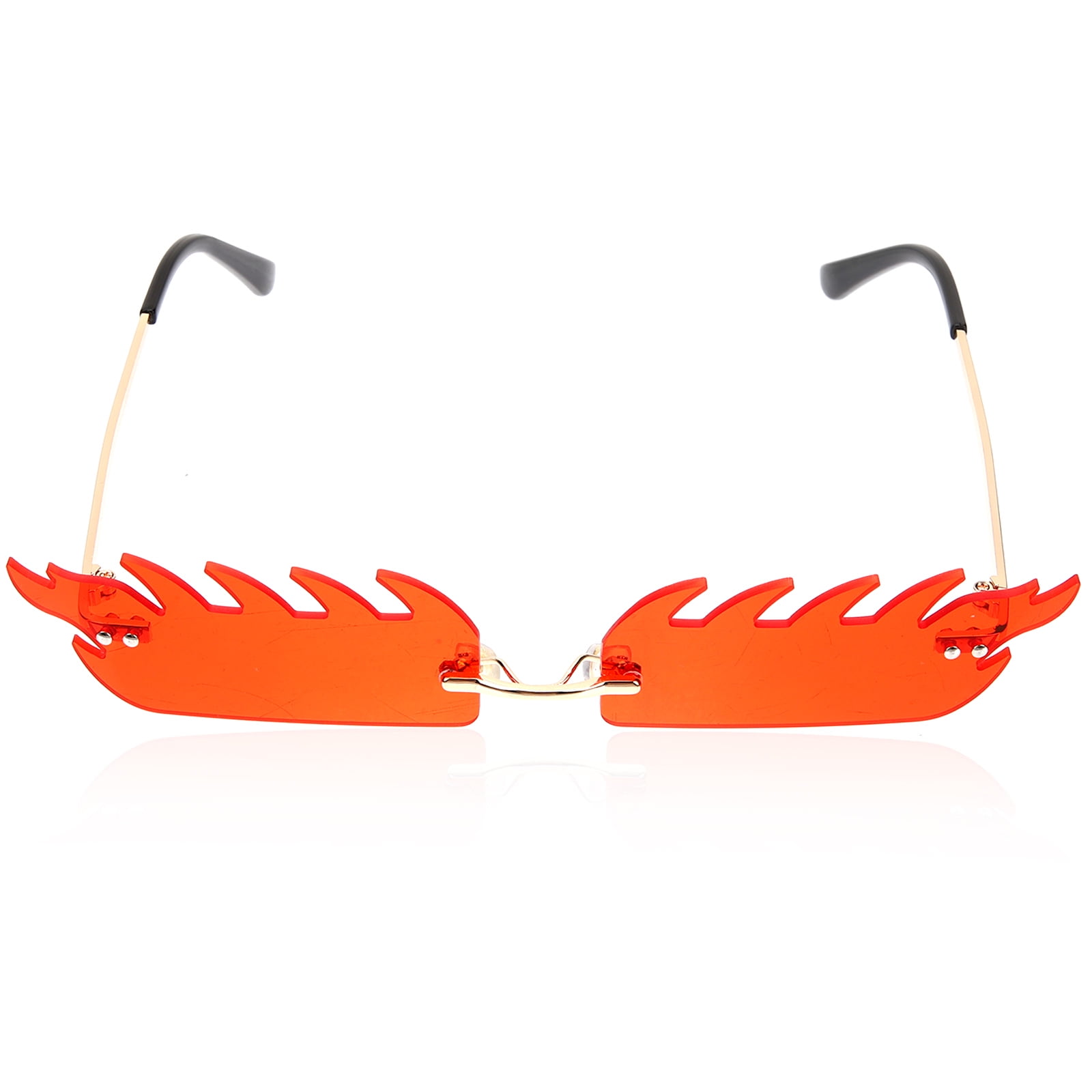Party Glasses for Adults Frameless European and American Fire Flame Eyewear Dance Sunglasses