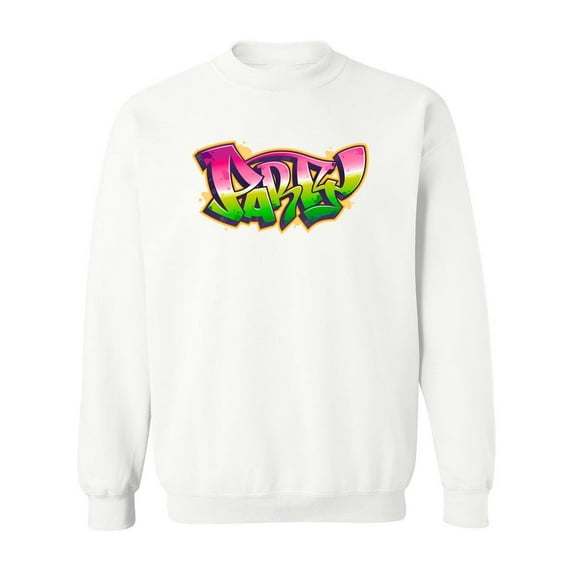 Party Graffiti Style Sweatshirt Men -Image by Shutterstock, Male 4X-Large