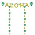 thumbnail image 1 of Party Hawaiian Banner Supplies Bunting Tropical Summer Decoration Luau Jungle Birthday Decor Hanging Birthdays, 1 of 8