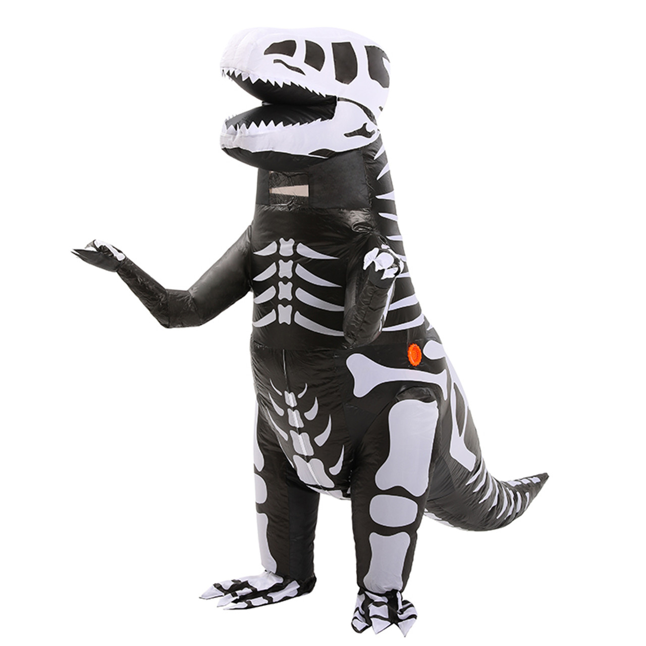 Party Hoot Inflatable Skeleton TRex Dinosaur Costume Unisex DressUp