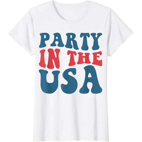 Party In The USA 4th July Independence Day Red White Blue T-Shirt