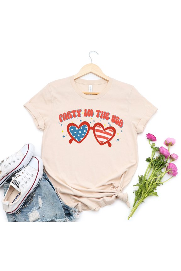 Party In The Usa Shirt, Retro, Hippie, Vibes, Boho, Groovy, Patriotic Shirt, Fourth Of July Shirt, American Shirts, July 4Th Shirt, Vintage