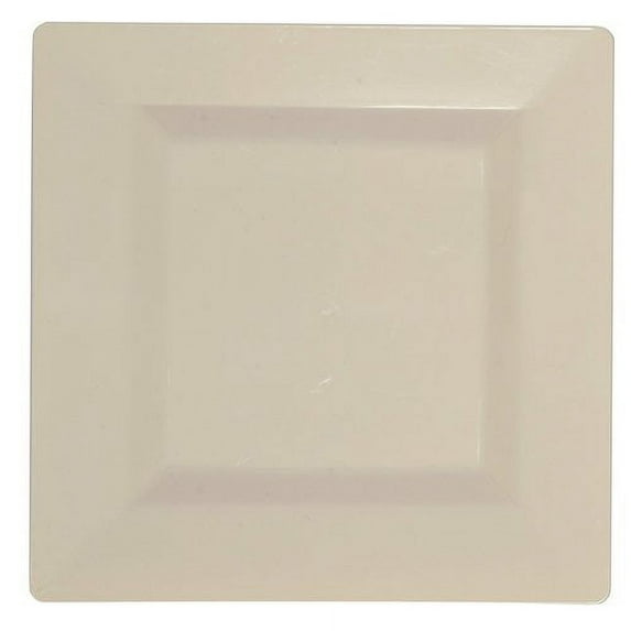 Party Joy Square Premium Heavyweight Disposable Plastic Plate (Set of 50)