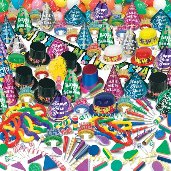 New Year Super Bonanza Deluxe Assortment Contains 503 fun items for your party of 100 guests