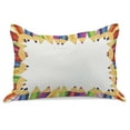 thumbnail image 1 of Party Knitted Quilt Pillowcover, Frame of Colorful Pencils Fun Time Theme Drawing Creativity, Standard King Size Pillow Cover for Bedroom, 30" x 20", Multicolor, by Ambesonne, 1 of 2