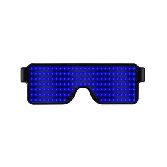 Party LED Glasses - USB Rechargeable Light Up Glasses with 10 Flashing Neon Patterns, LED Glowing Eyewear for Nightclub, Raves, Festivals & Parties