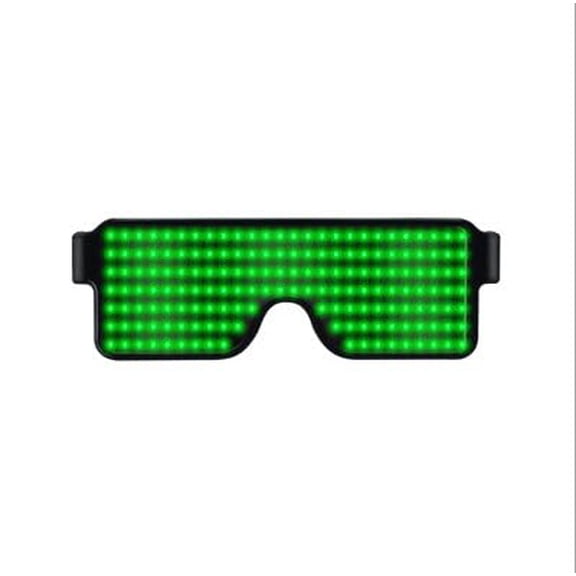 Party LED Glasses - USB Rechargeable Light Up Glasses with 10 Flashing Neon Patterns, LED Glowing Eyewear for Nightclub, Raves, Festivals & Parties