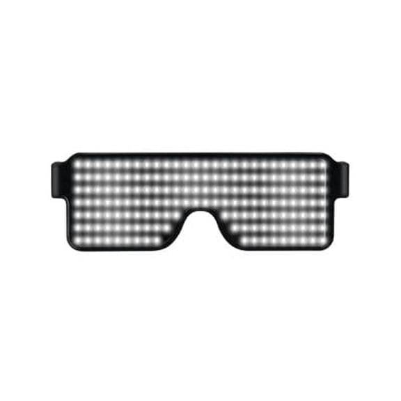 Party LED Glasses - USB Rechargeable Light Up Glasses with 10 Flashing Neon Patterns, LED Glowing Eyewear for Nightclub, Raves, Festivals & Parties