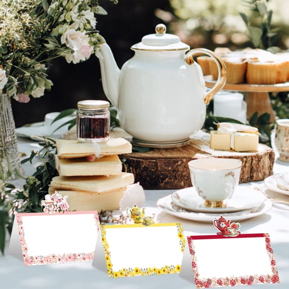 Party Labels for Table Cards with Decorative Designs and Assorted Styles for Easy Party Decorating and Event Planning Topliu