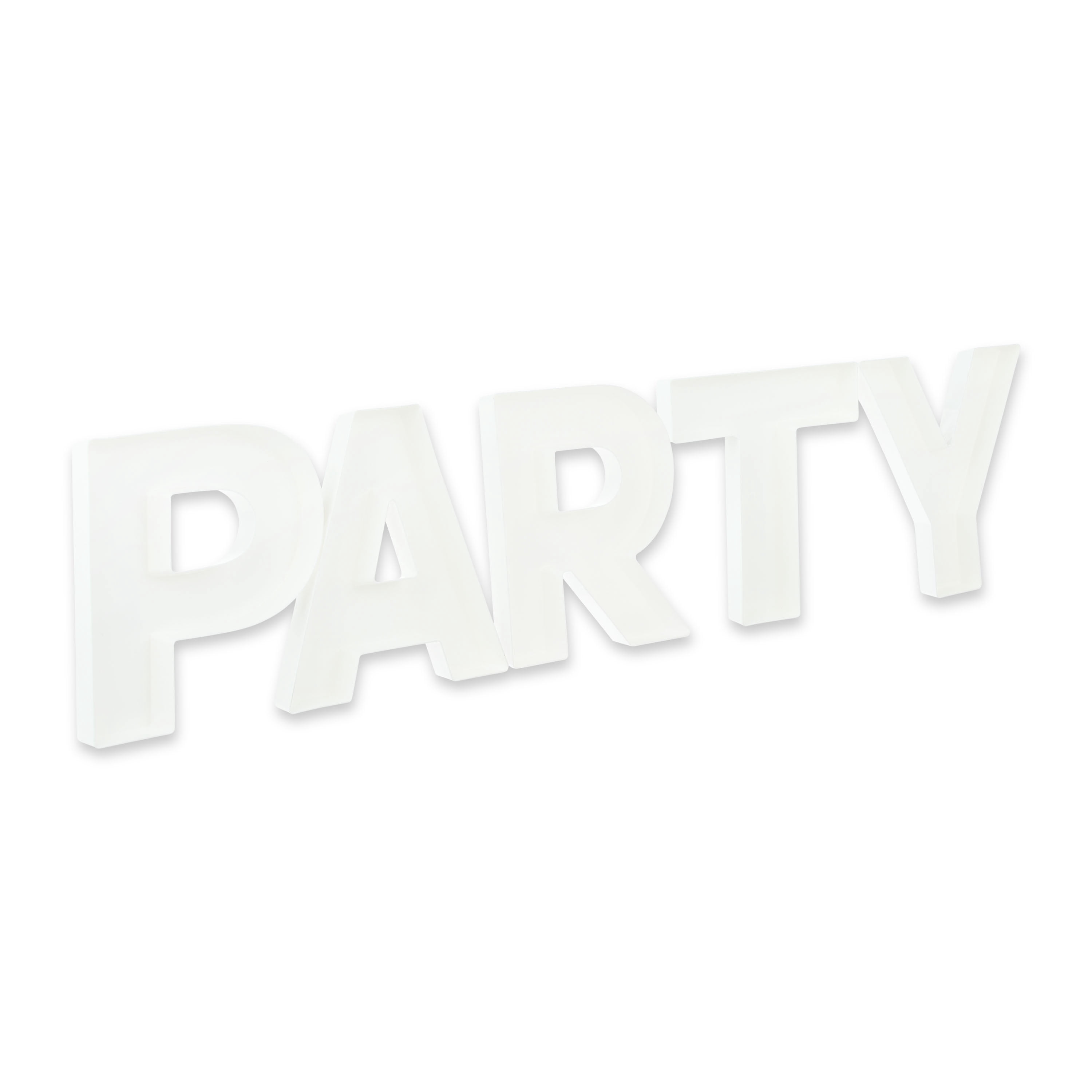 White Plastic Party Letter Trays, 5 Pieces, by Way To Celebrate