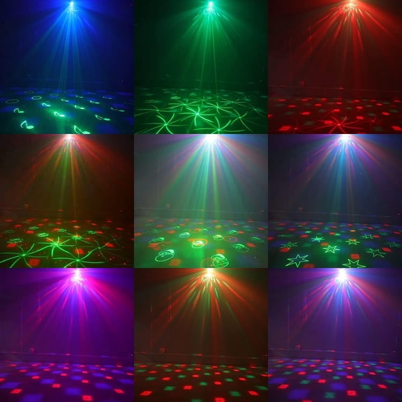 Party Light, DJ Disco Party Light by Sound Activated Remote Control, RGB LED Projector Stage Light with Time Function for Indoor Light Show Xmas Club KTV Bar Halloween Decor