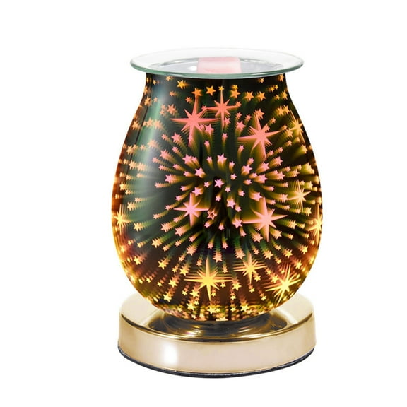 Party Light-Up Decoration - Party Headband - 3D Glass Electric Wax Melt Warmer Wax Burner Melter Warmer for Home Office - 1X Aromatherapy Lamp