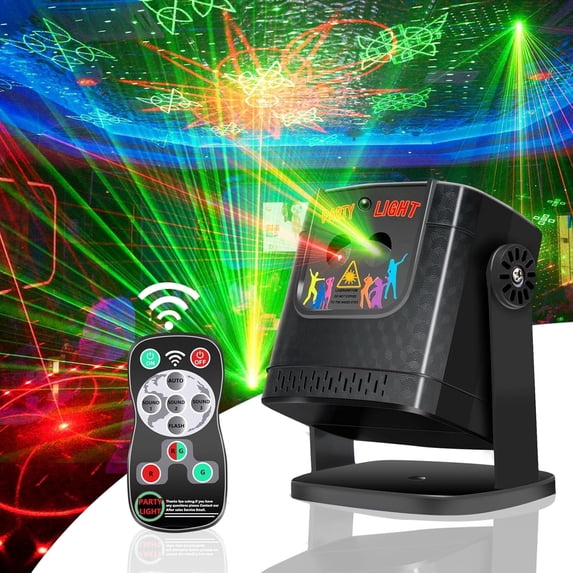 Party Lighting, Dj Disco Lights, Stroboscopic Sound Control Laser Lights with 8 Remote Modes, Multi-Color LED for Birthday, Bars, KTVS, Karaoke, Family Gatherings, Holiday Revelry