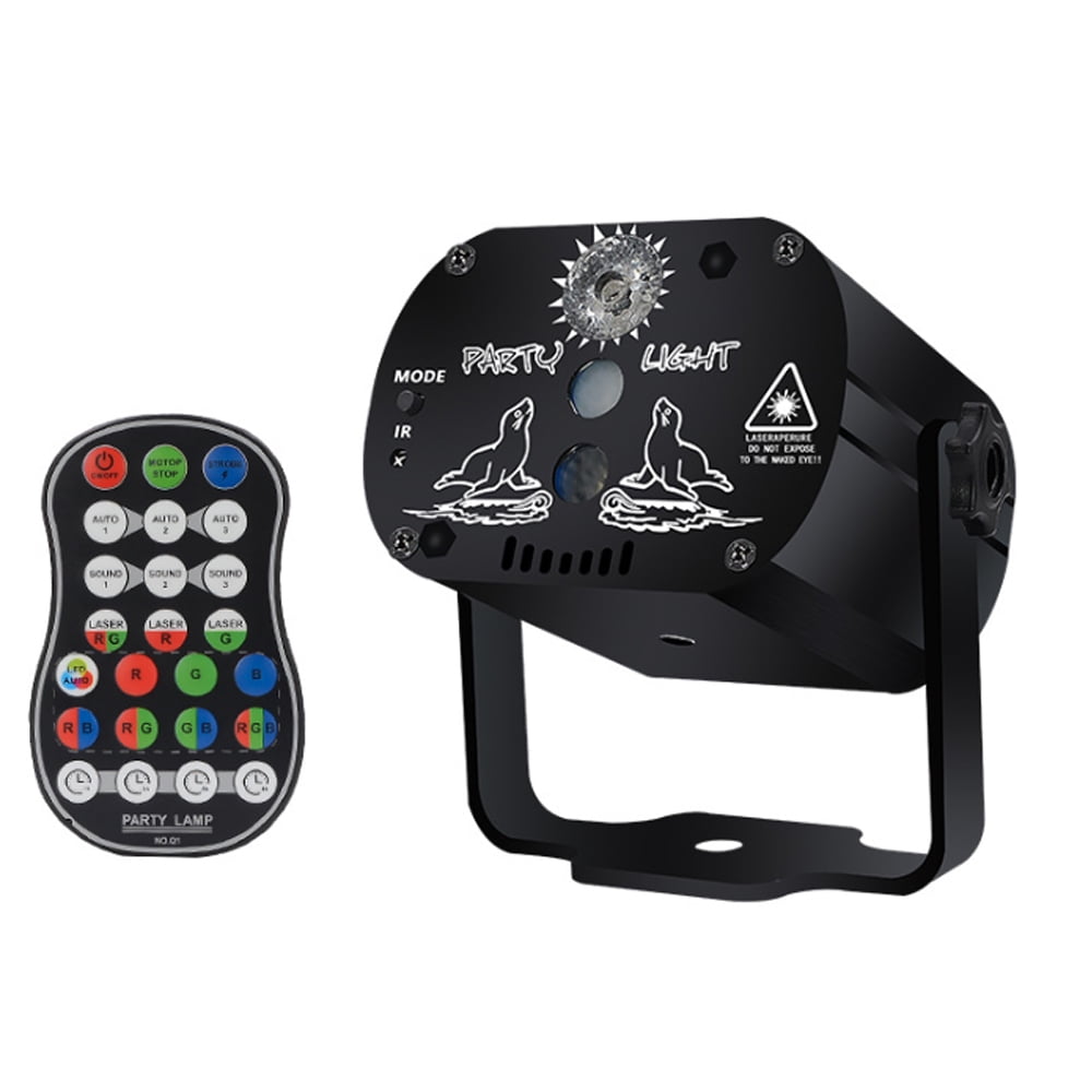 Party Lights Strobe Stage Light LED Projection with Remote Control for Birthday Bar Club Wedding Christmas