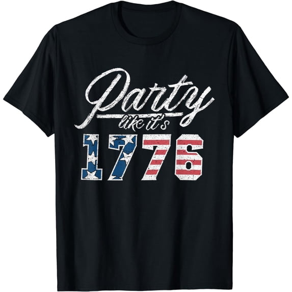 Party Like It Is 1776 USA Flag Funny 4th Of July Patriotic T-Shirt