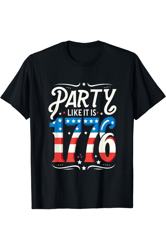 Party Like It Is 1776 USA Flag Men Women Kids T-Shirt, Unisex T-Shirt