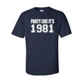 thumbnail image 1 of Party Like It's 1981 Adult Short Sleeve T-shirt, 1 of 4