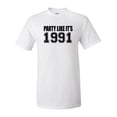 thumbnail image 1 of Party Like It's 1991 Adult Short Sleeve T-shirt, 1 of 4