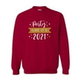 thumbnail image 1 of Party Like It's 2021 Festive Happy New Year Unisex Adult Crewneck Sweatshirt-Cardinal Red-large, 1 of 4