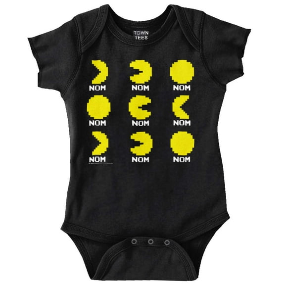 Party Like The 1980s Pac Man Romper Boys or Girls Infant Baby Brisco Brands 18M