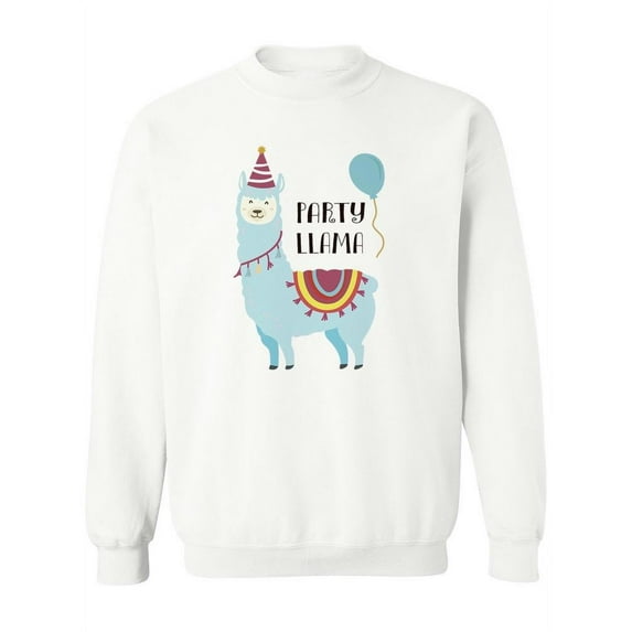 Party Llama Sweatshirt Women -SPIdeals Designs, Female Medium