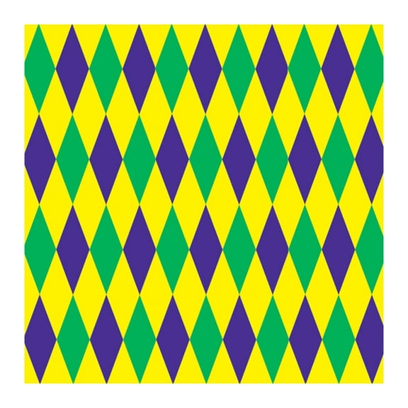 Party Mardi Gras Harlequin Backdrop 4' X 30' - 6 Pack (1 Per Package)