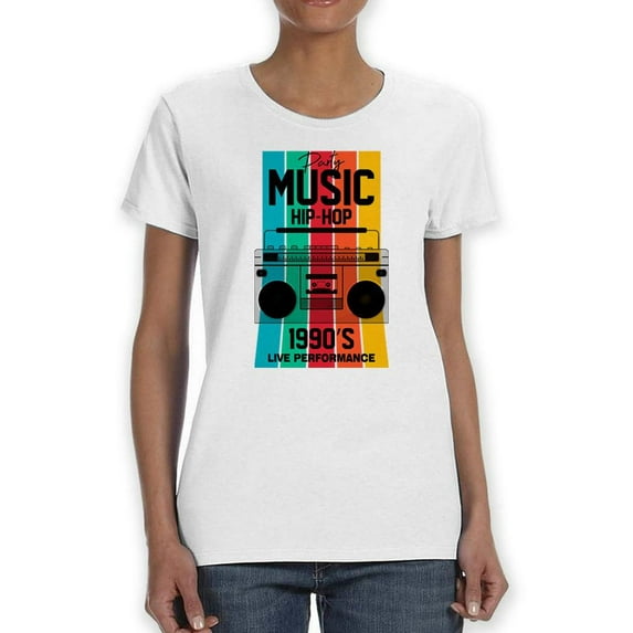 Party Music Hip-Hop T-Shirt Women -SPIdeals Designs, Female XX-Large