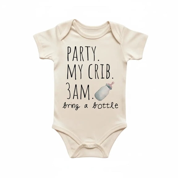 Party My Crib 3Am Newborn Baby Bodysuit