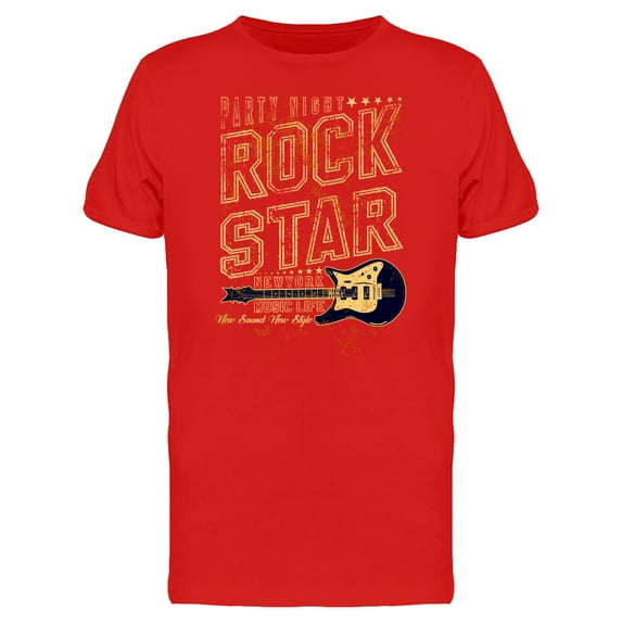 Party Night Rock Star Logo T-Shirt Men -Image by Shutterstock, Male 3X-Large