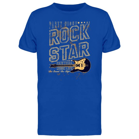 Party Night Rock Star Logo T-Shirt Men -Image by Shutterstock, Male 3X-Large