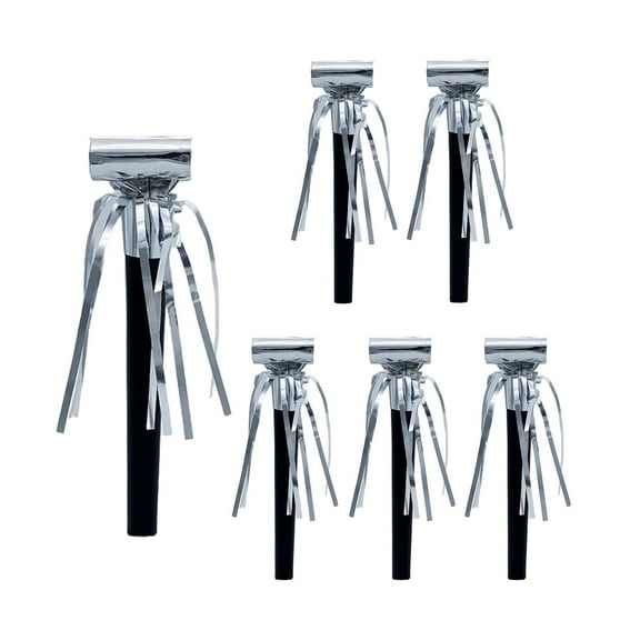 Party Noise Makers - , Gold/Silver Tassel - for New Year/Birthday, Festive Sound Blowers(6Pcs)