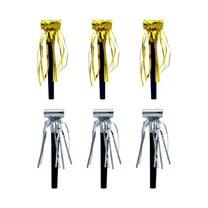 Party Noise Makers - , Gold/Silver Tassel - for New Year/Birthday, Festive Sound Blowers(6Pcs)