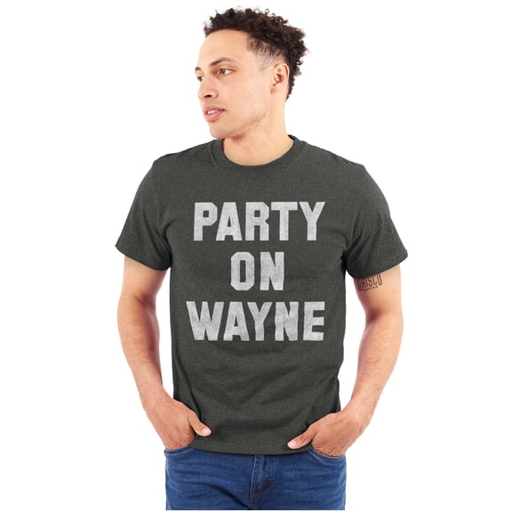 Party On Wayne Garth 1990s Men's Graphic T Shirt Tees Brisco Brands X