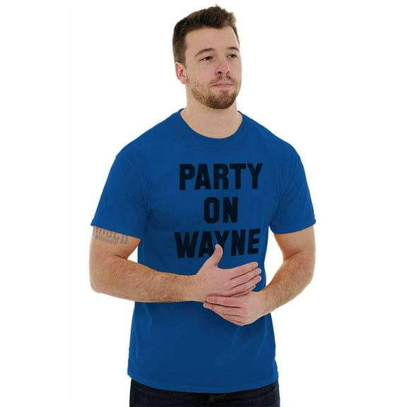 Party On Wayne Garth 1990s Men's Graphic T Shirt Tees Brisco Brands X