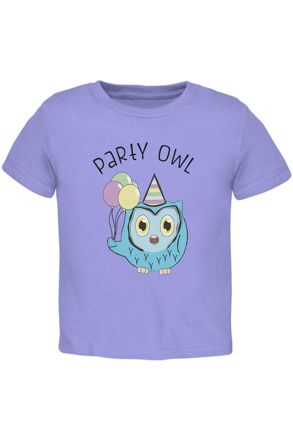 Party Owl Funny Cute Toddler T Shirt
