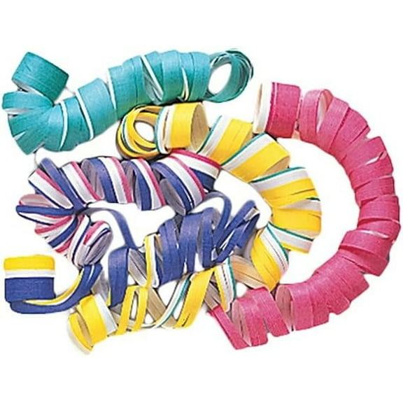 Party Paper Serpentines - Assorted Colors, 40 Pcs