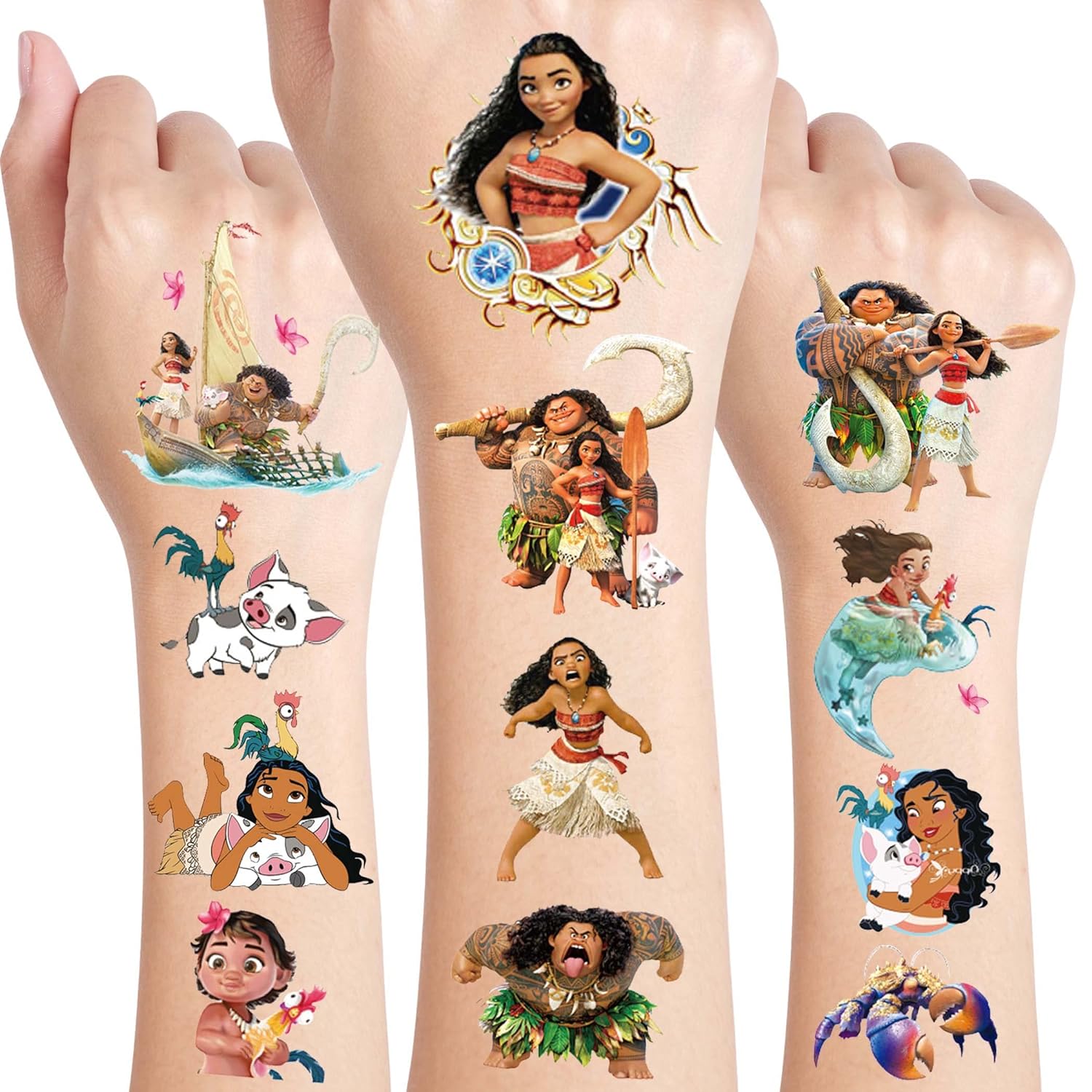 Party Perfect 8 Sheets Hawaii Temporary Tattoos for Kids Birthday