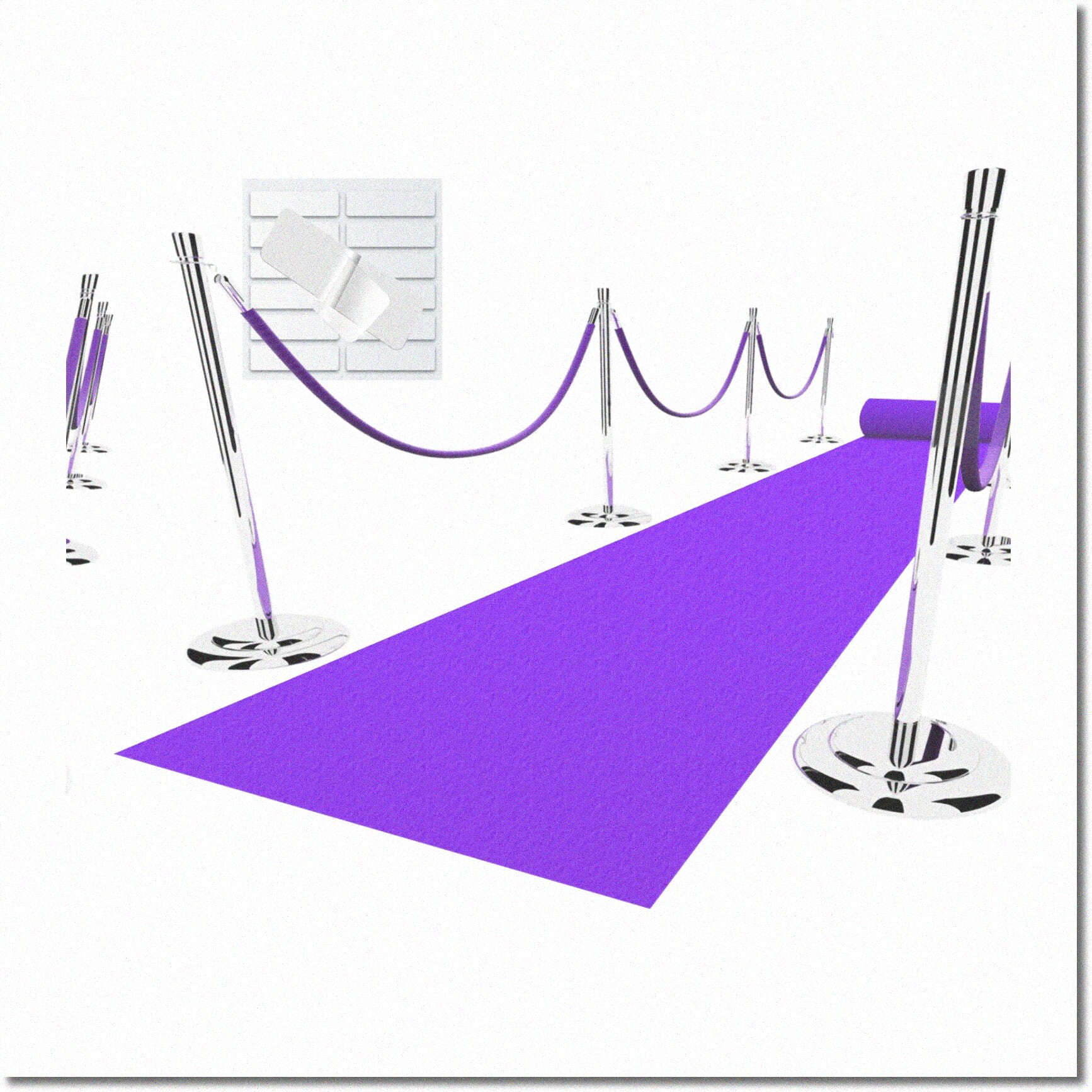 Party Perfect Pink Runway 2.6X15ft Purple Carpet Runner 130GSM Felt NonWoven with Double