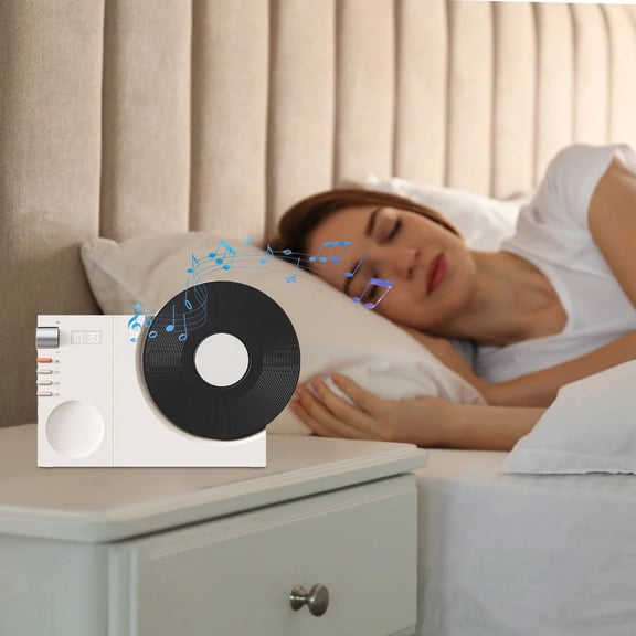 Party Photo Booth Props Bluetooth Clock Speaker Vinyl Bluetooth Speaker Record Player Speaker Classic Retro Decor,White Party Balloon