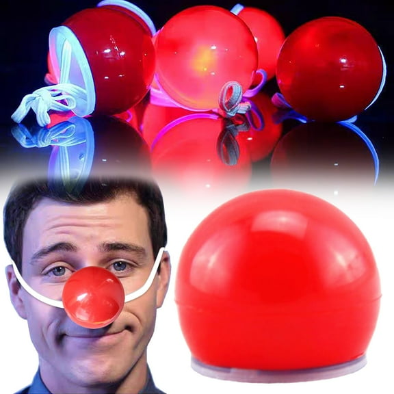 Party Photo Booth Props Flashing Red Nose Clown Nose Dress Up Props Stage Props For Christmas Halloween Costume,Red Party Balloon
