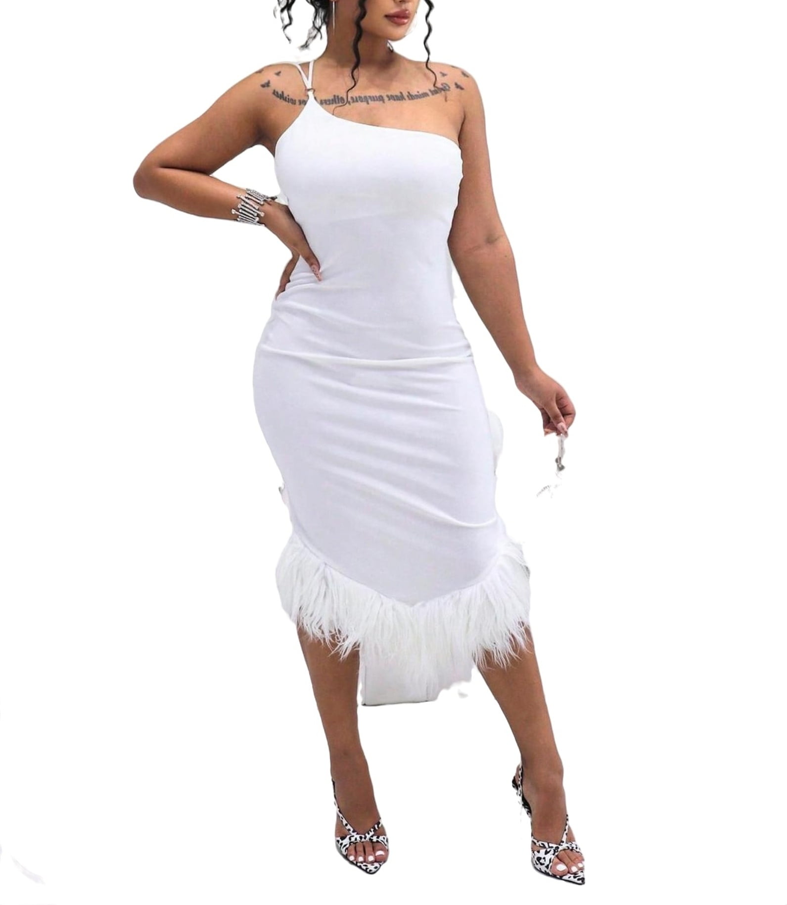 Plain white cheap cocktail dress