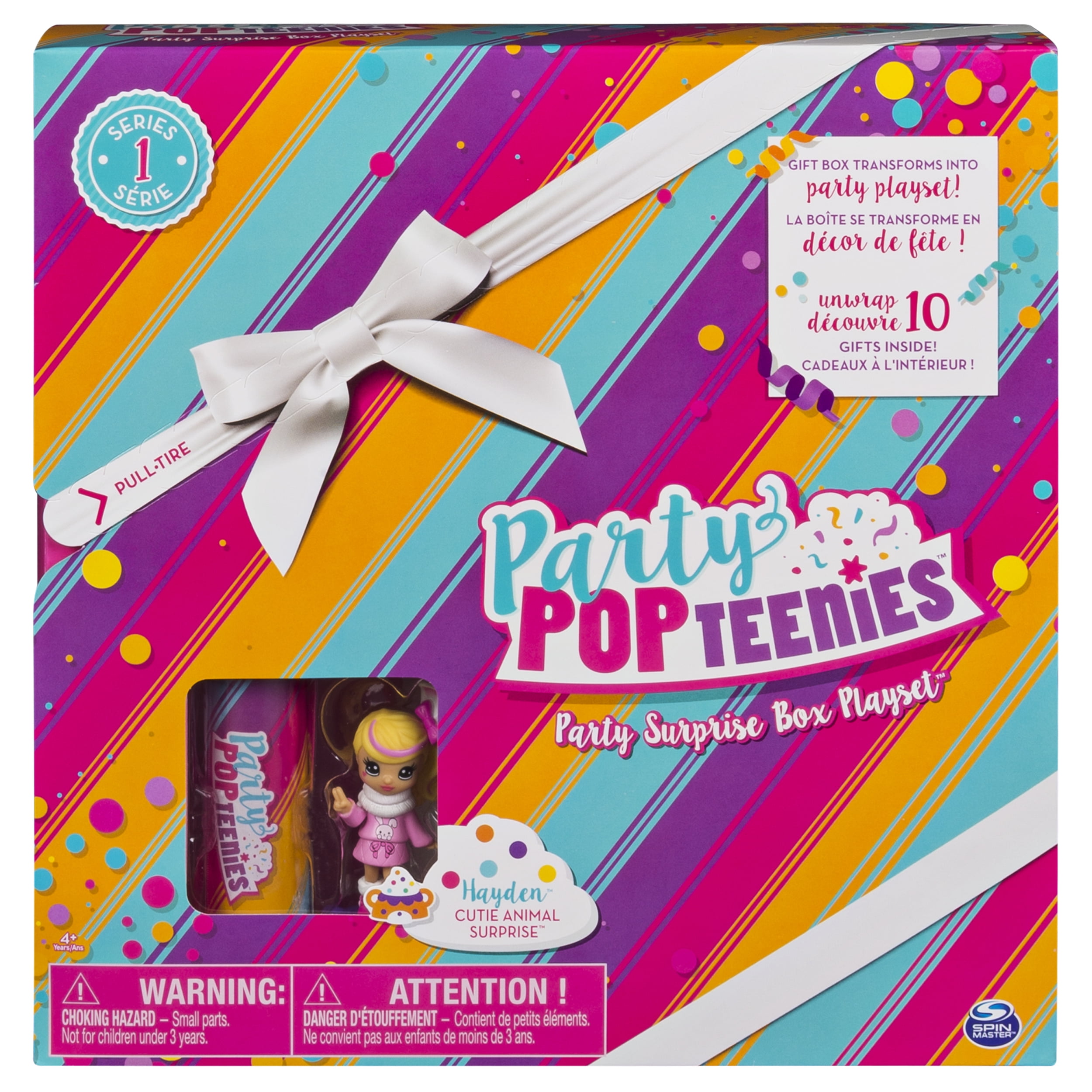 Intrekking willekeurig segment Party Popteenies - Cutie Animal Party Surprise Box Playset with Confetti,  Exclusive Collectible Mini Doll Playset - Walmart.com
