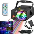 thumbnail image 1 of Party Projector Lights,DJ Disco Stage Party Lights, LED Sound Activated Laser Light RGB Flash Strobe Projector with Remote Control for Christmas Decor KTV Bar Dance Gift Birthday Wedding, 1 of 10