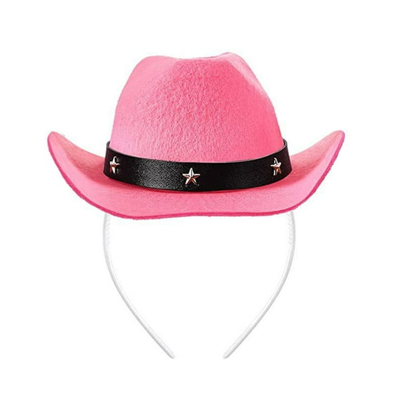Party Props Cowboy Cap Headband Cowgirl Hat Hairhoop Hairband for Child Adult Musical Festival Headdress